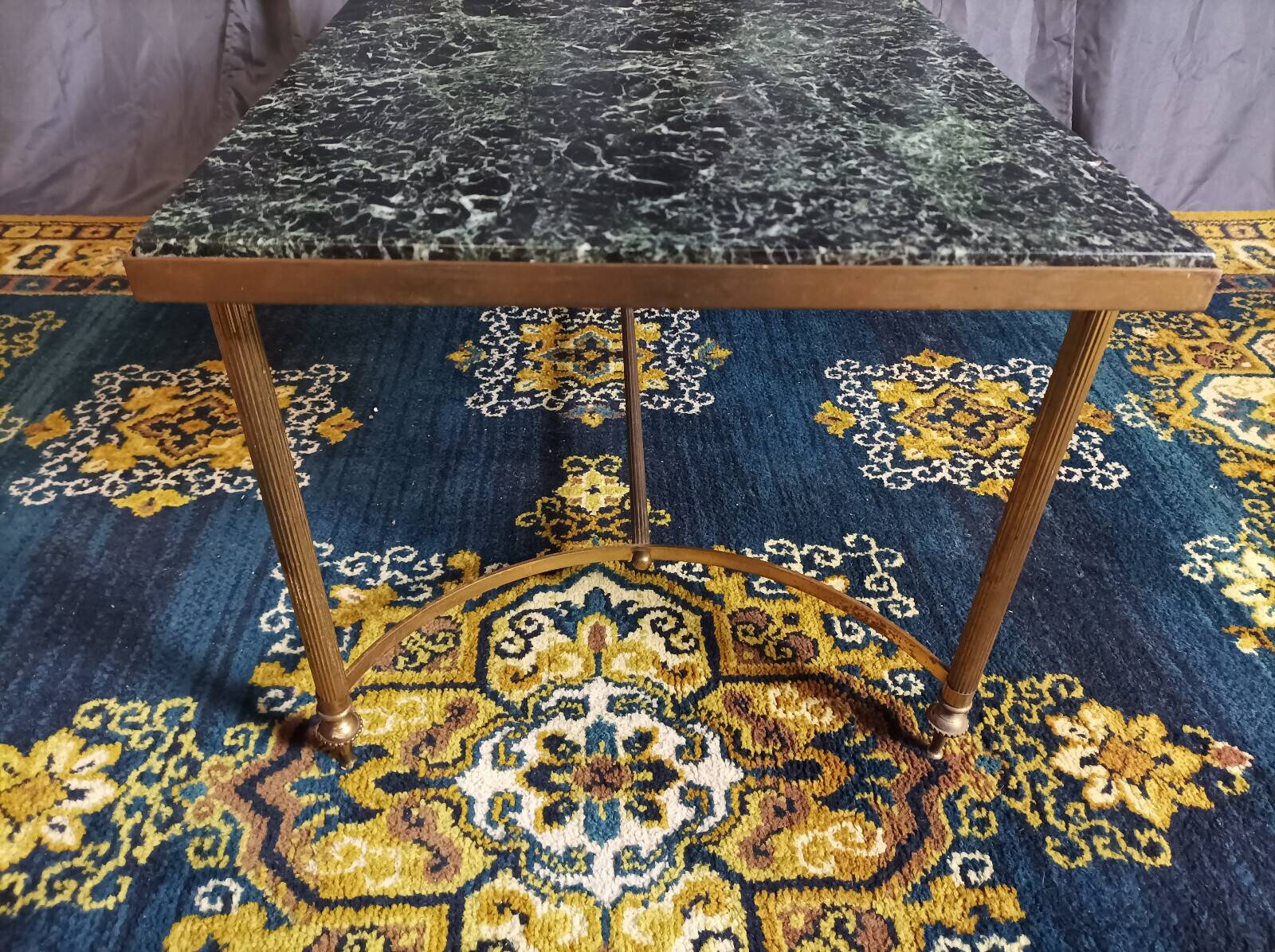1960 brass and marble coffee table