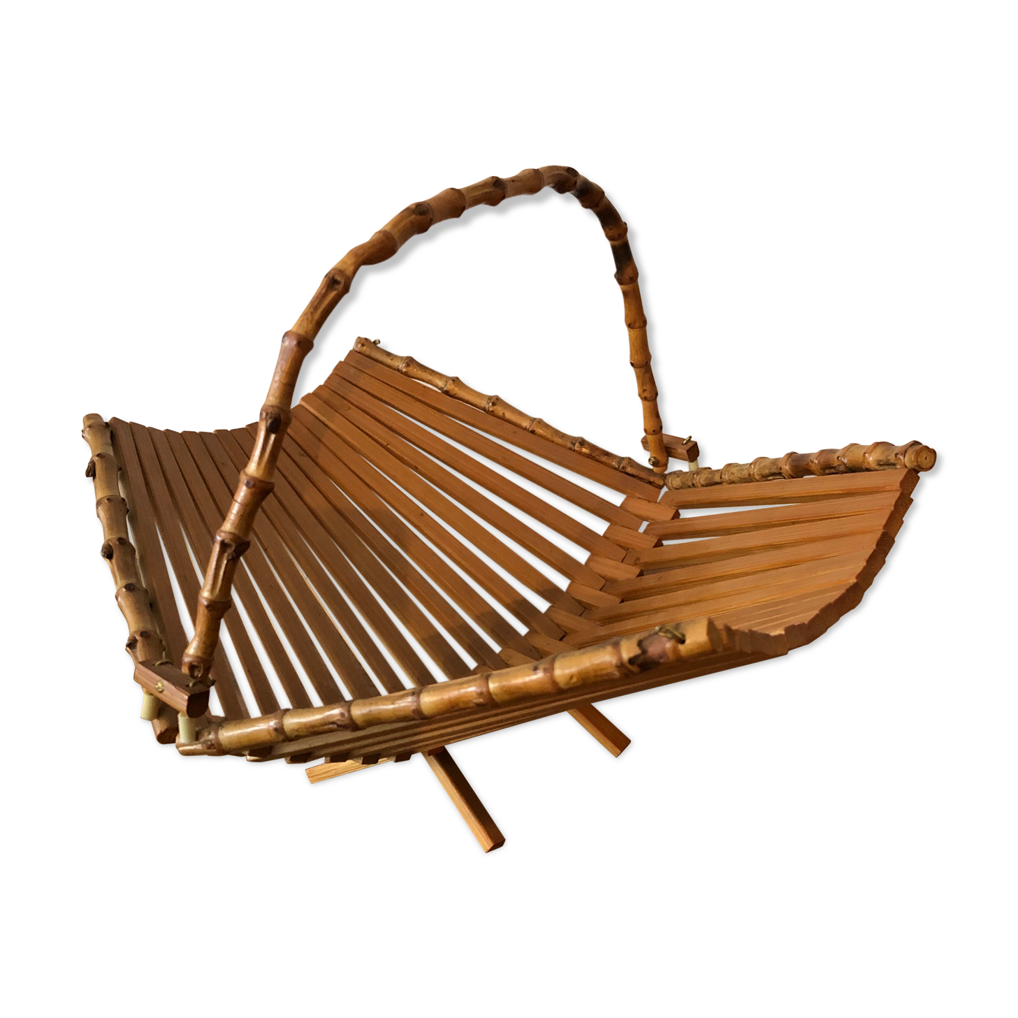 Table basket, folding, vintage