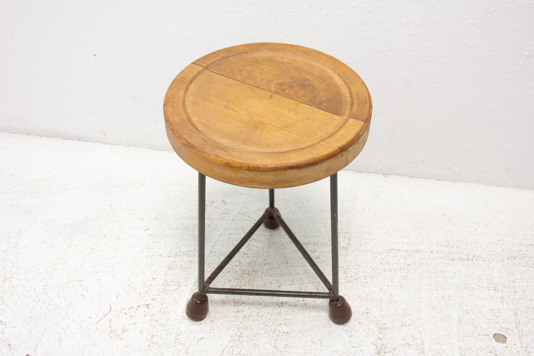 Tabouret industriel du milieu du siècle, années 1950, Tchécoslovaquie