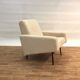 Chair by Pierre Guariche for Airborne in white.