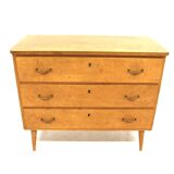 Scandinavian birch chest of drawers, Sweden, 1940