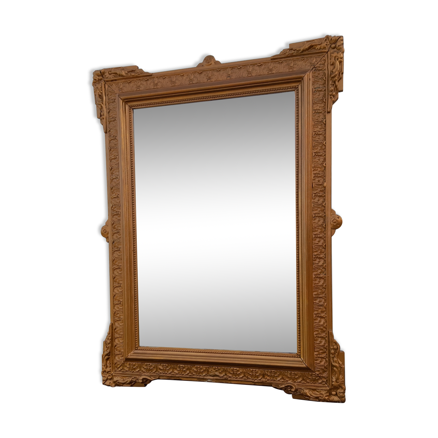 Miroir bois et stuc doré 19 ème