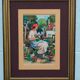 Original watercolour signed by Paul Delormoz (1895-1980) – Woman in the garden – In