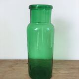 Green glass apothecary jar