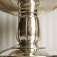Cup or compotier on art deco pedestal in silver metal