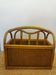 Porte revues vintage en bambou rotin et cannage