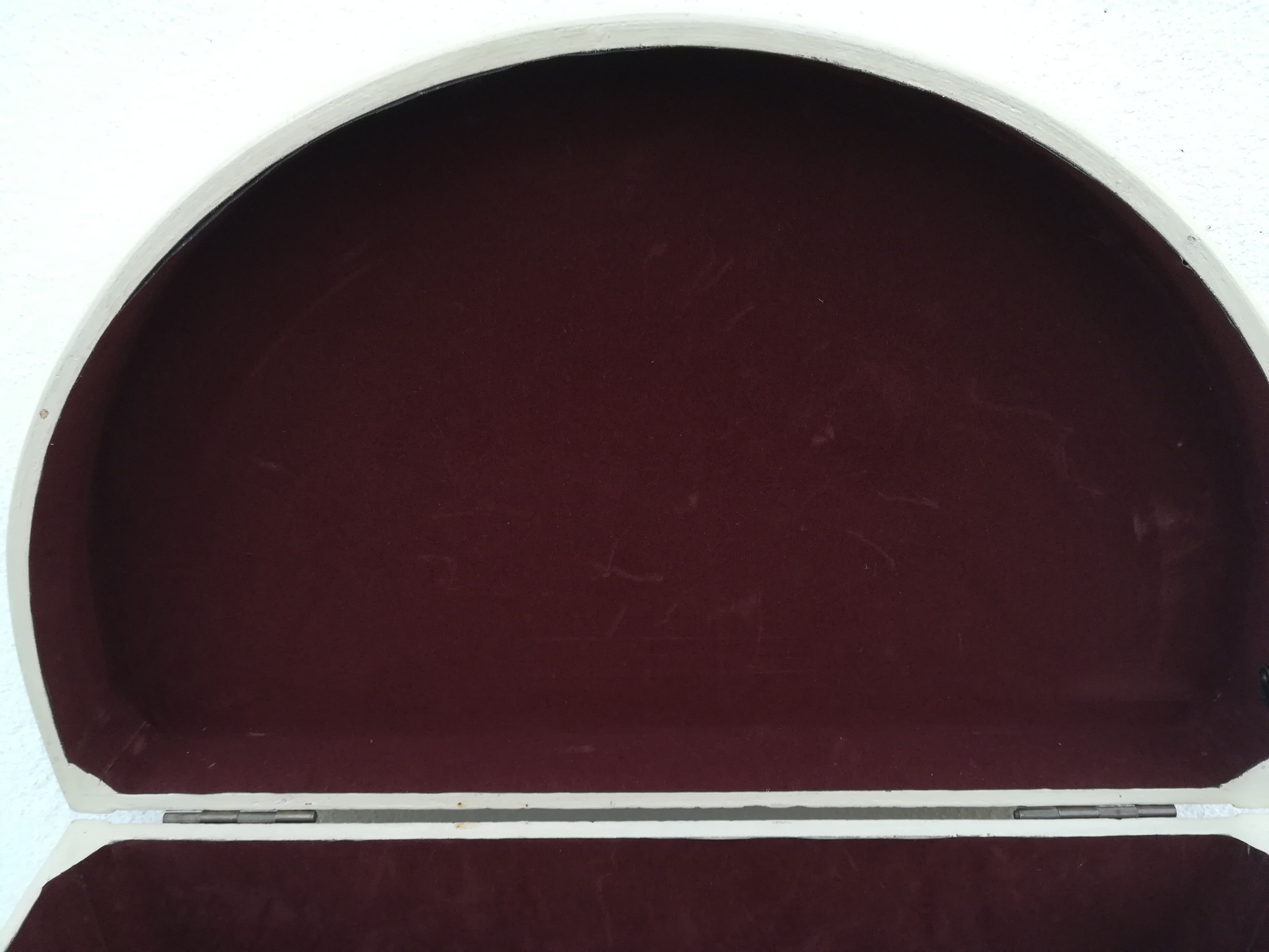 Half moon chest painted wooden