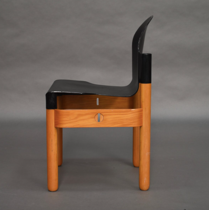 Plastic and birch chair by Gerd Lange for Thonet 70s