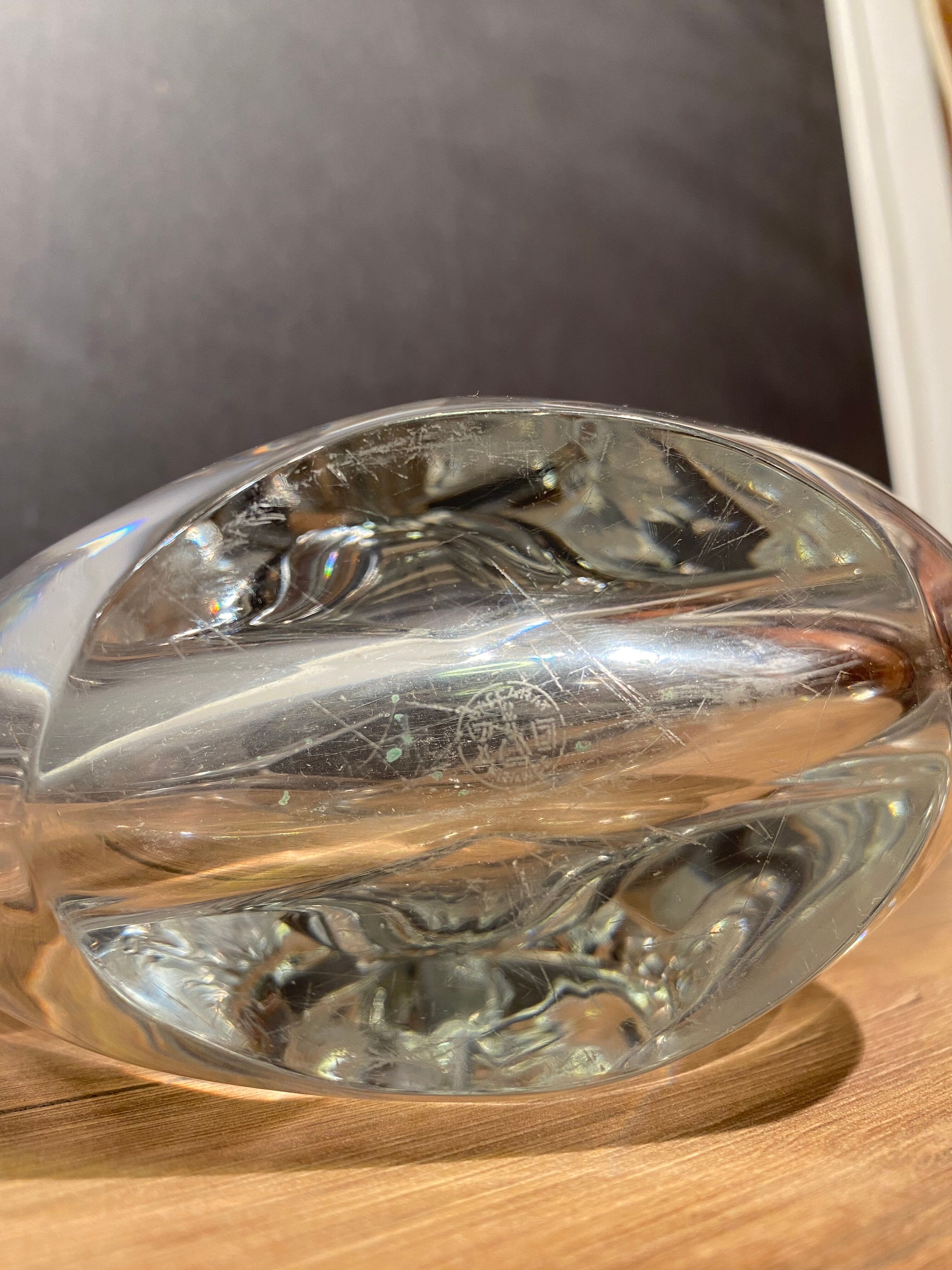 Stylized crystal vase signed Baccarat