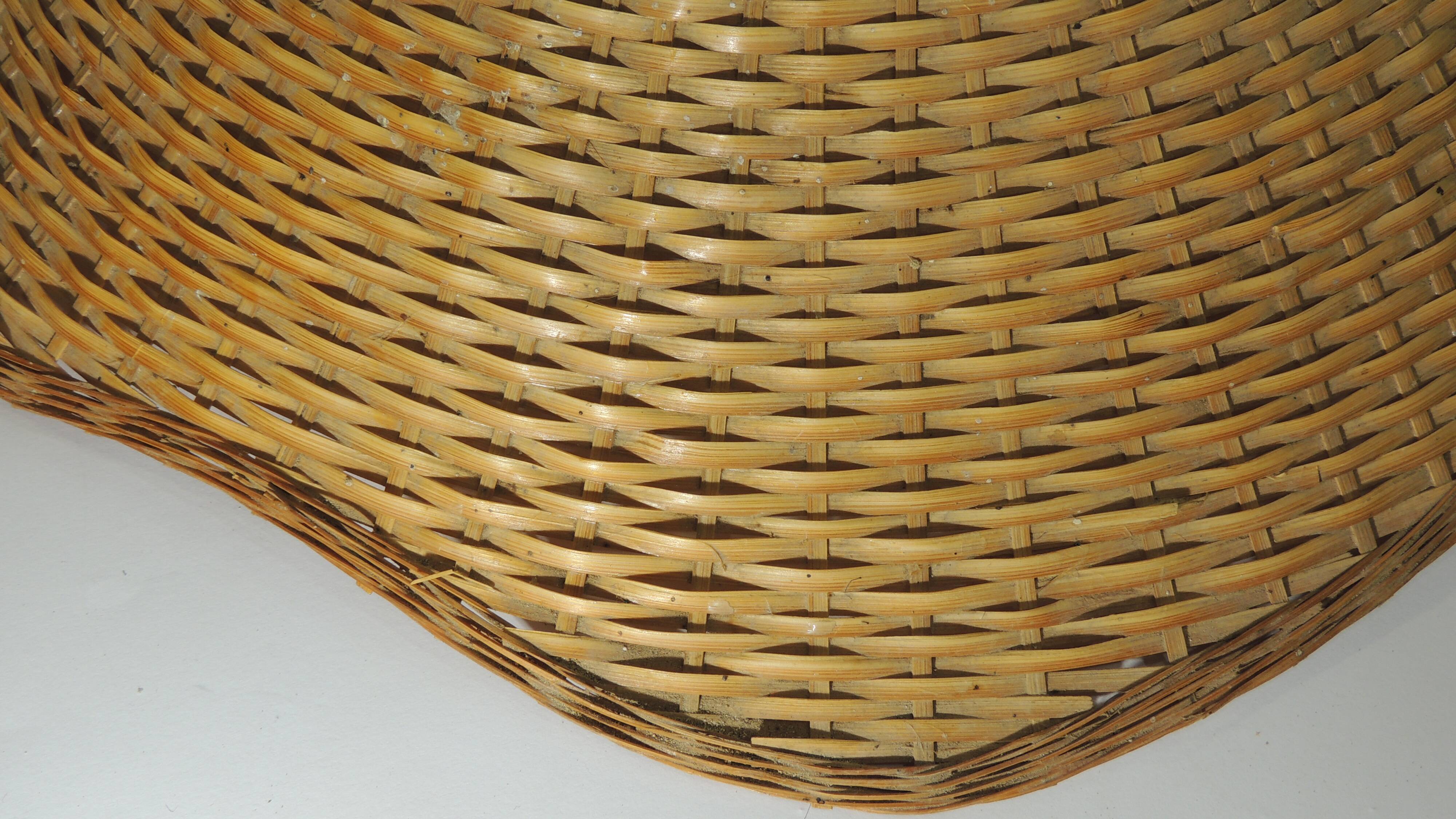 Suspension rotin /abat-jour/lustre /vintage