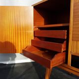 Sideboard in teck and formica black design Charles Ramos