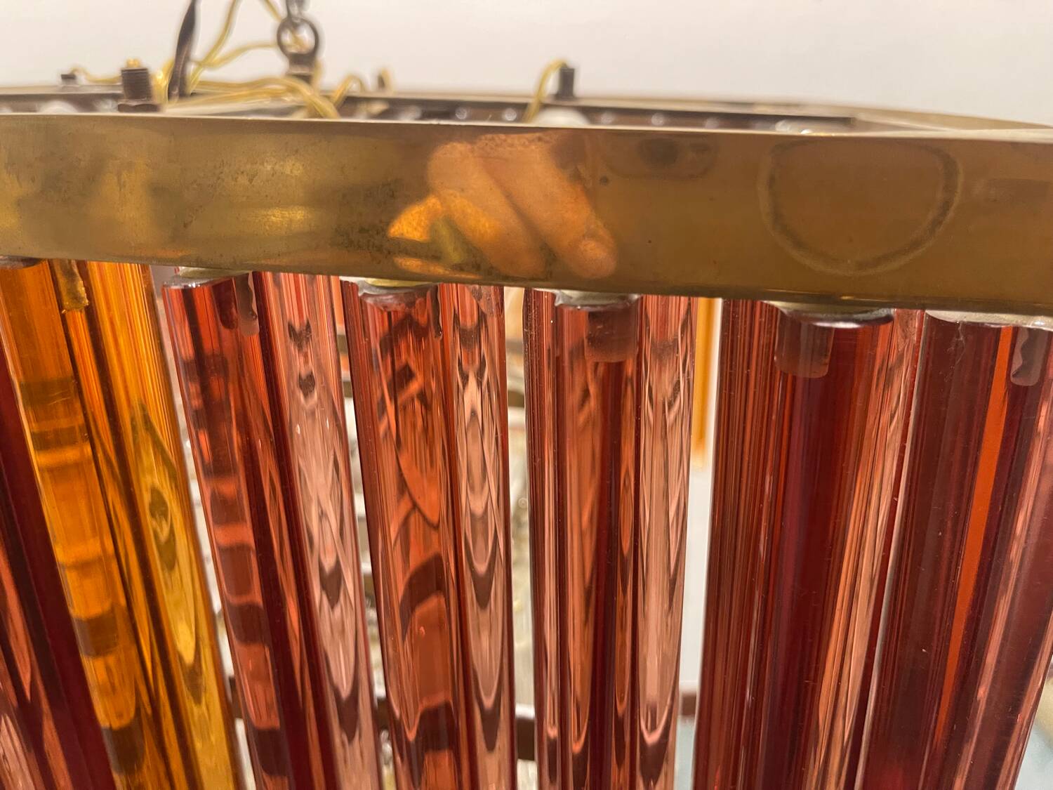 Murano Glass Prism Triedri Chandelier 1970’s