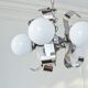 Vintage Space Age chrome chandelier, 1970s