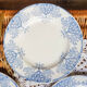Set of 4 large flat plates iron earth k-g luneville model "mauresque" 1890