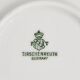 Round antique plate in gilded porcelain, Tirschenreuth, Bavaria