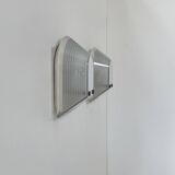 Pair of Tesi wall lights by Roberto Fiorato, Prisma, frosted glass Italy 1980