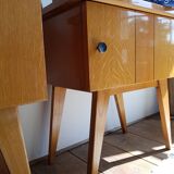 Pair of nightstands compass legs  60s