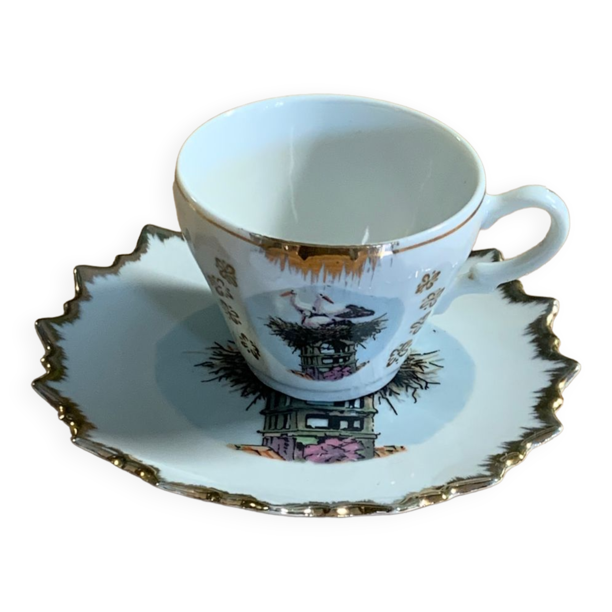 Cup and under cup stork riquewihr