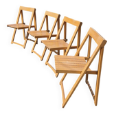 Set of 4 folding chairs by Aldo Jacober