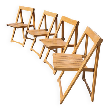 Set of 4 folding chairs by Aldo Jacober