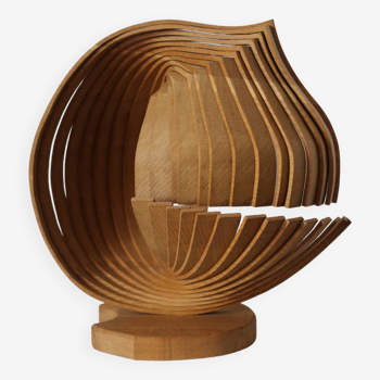 Lampe cinétique design en bois enaol