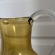 Vintage Bohemian Crystal Pitcher Jug Vcelnicka Orange Smoke