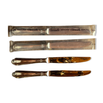 Set of 4 Christofle Pompadour knives
