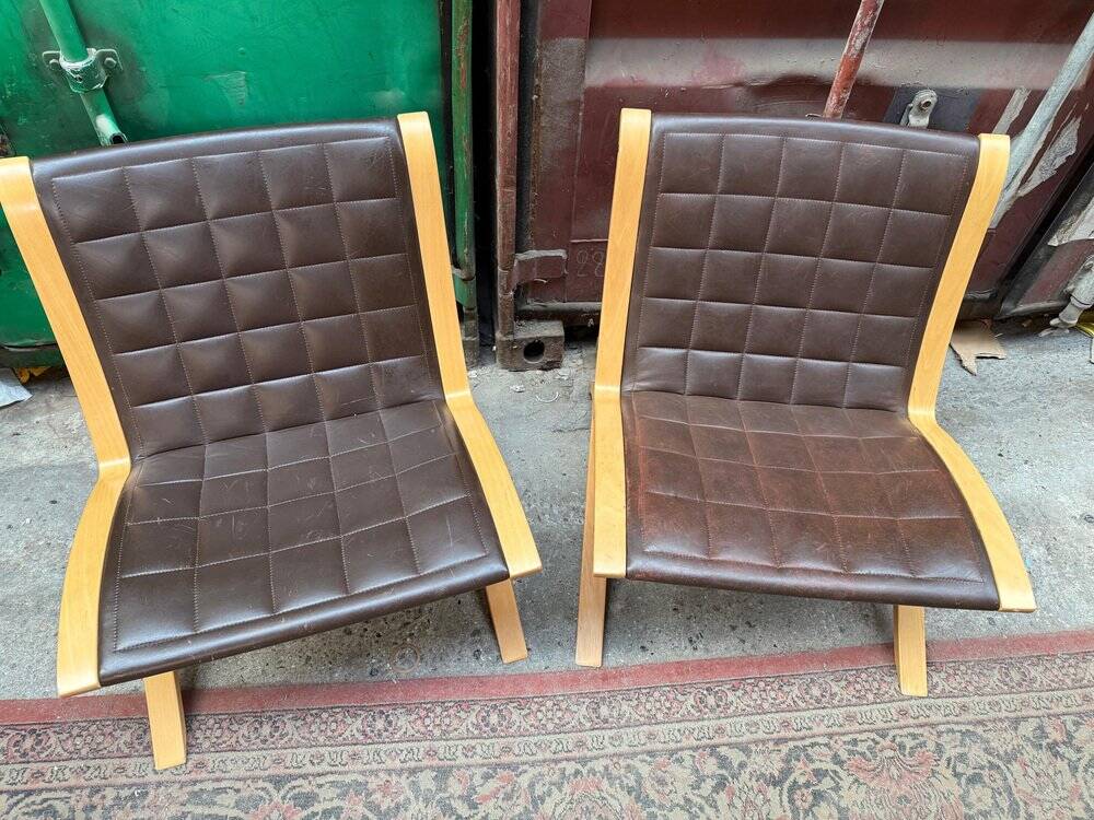 AX chairs attributed to Peter Hvidt & Orla Mölgaard, attributed to Fritz Hasen, 1978, set of 2