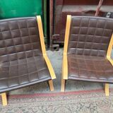 AX chairs attributed to Peter Hvidt & Orla Mölgaard, attributed to Fritz Hasen, 1978, set of 2