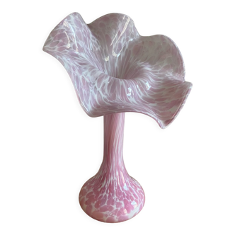 Vase volubilis en verre soufflé signé La Rochère