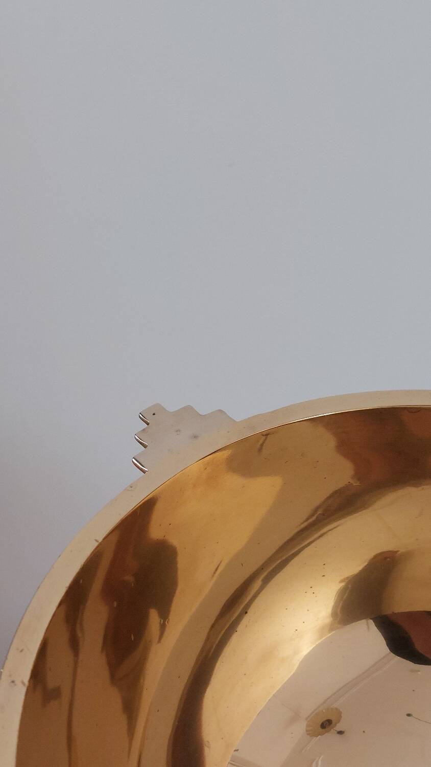 Antique and elegant Art Deco brass bowl