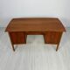 1960s Vintage Mid-Century Curved Danish Teak Writing Desk