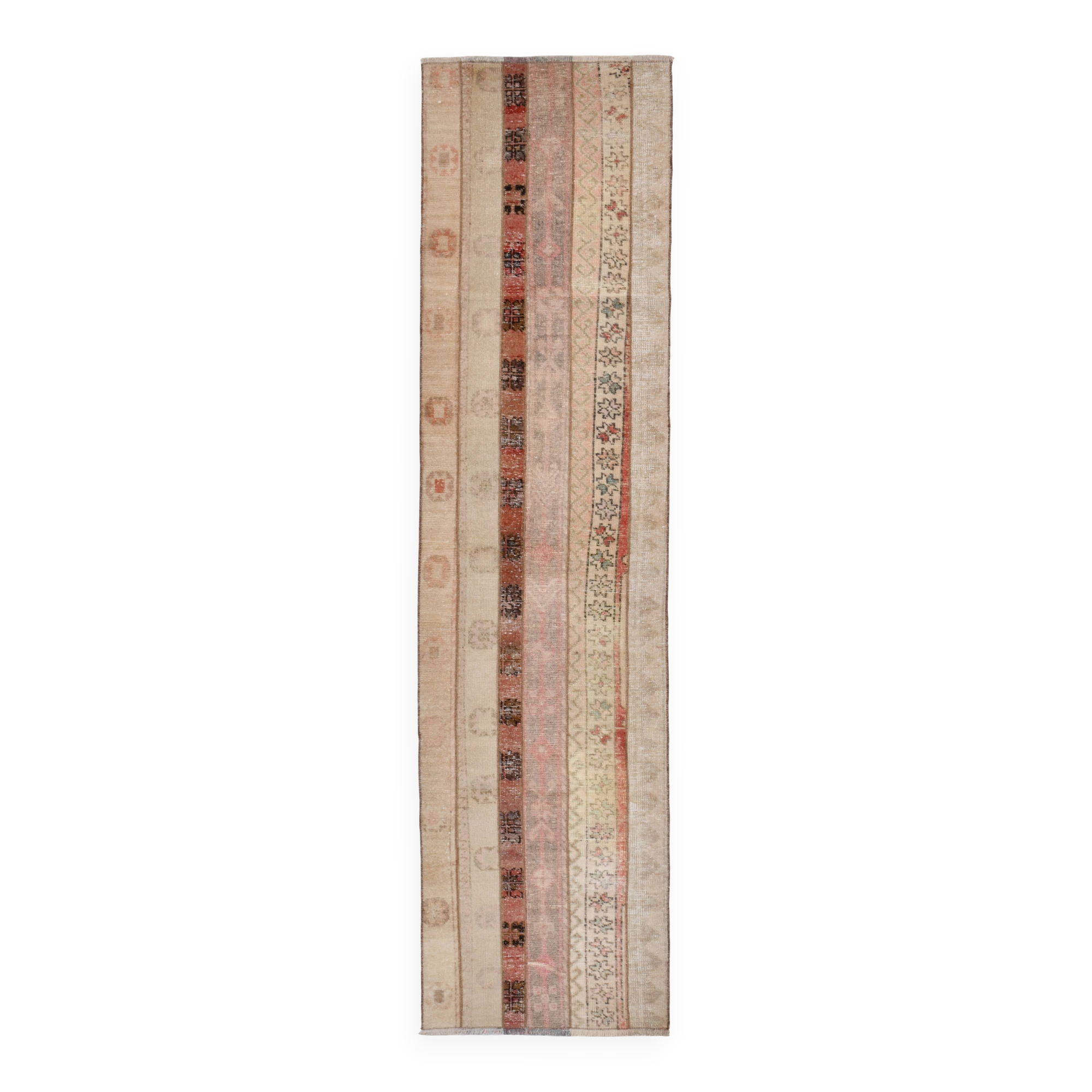 Soft & Pastel Vintage Runner Rug, 75x293Cm