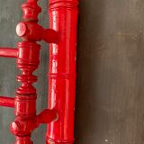 Antique wooden wall towel holder turned nineteenth