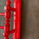 Antique wooden wall towel holder turned nineteenth