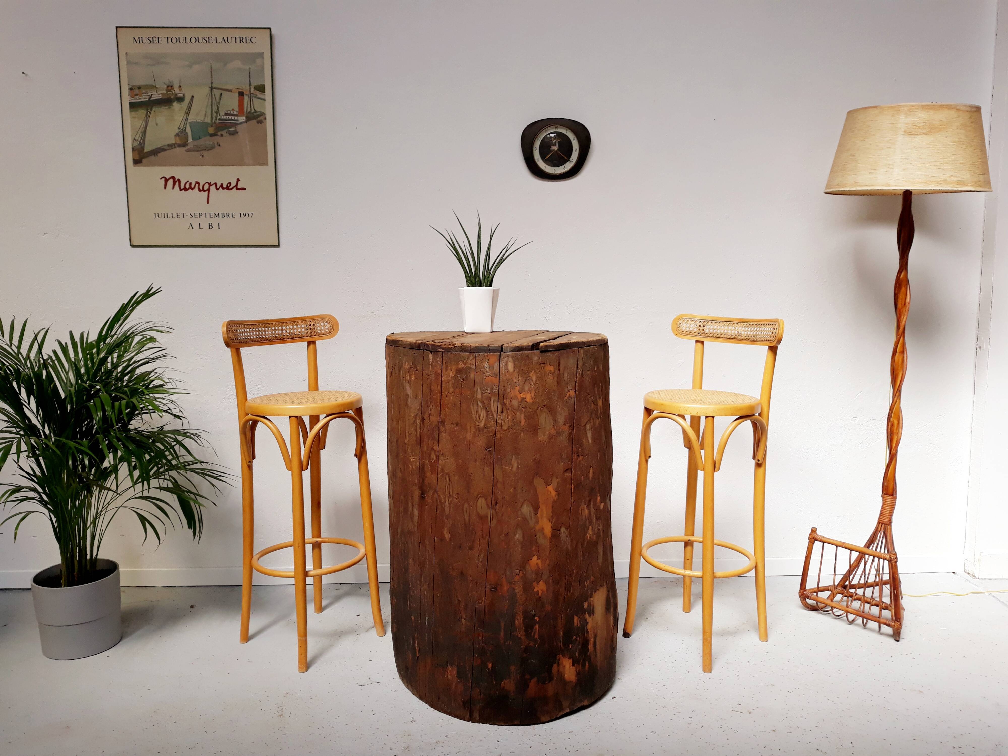 Pair of high chairs bistro stools
