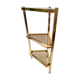 Étagère d'angle dorée