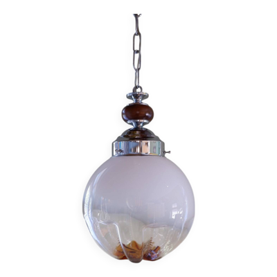 Suspension en verre de Murano par Mazzega, années 1970