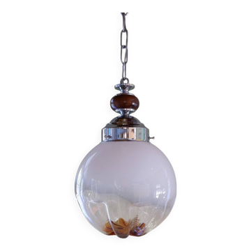 Suspension en verre de Murano par Mazzega, années 1970