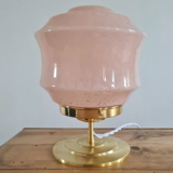Table lamp in pink Clichy glass