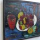 Uldis Rēdelis still life painting "With red vessel" | Latvia | 2005