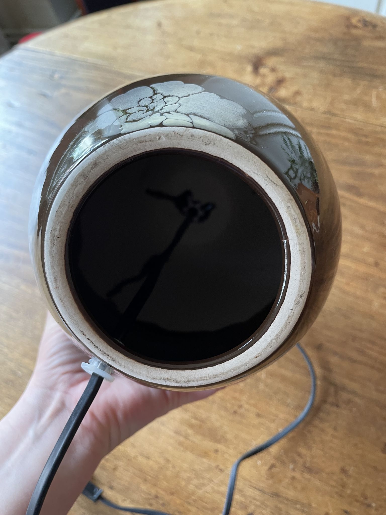 Large Koralcoa table lamp base, in ceramic