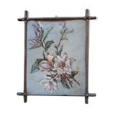 Table of flowers in vintage oil