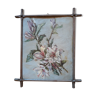 Tableau de fleurs à l'huile vintage