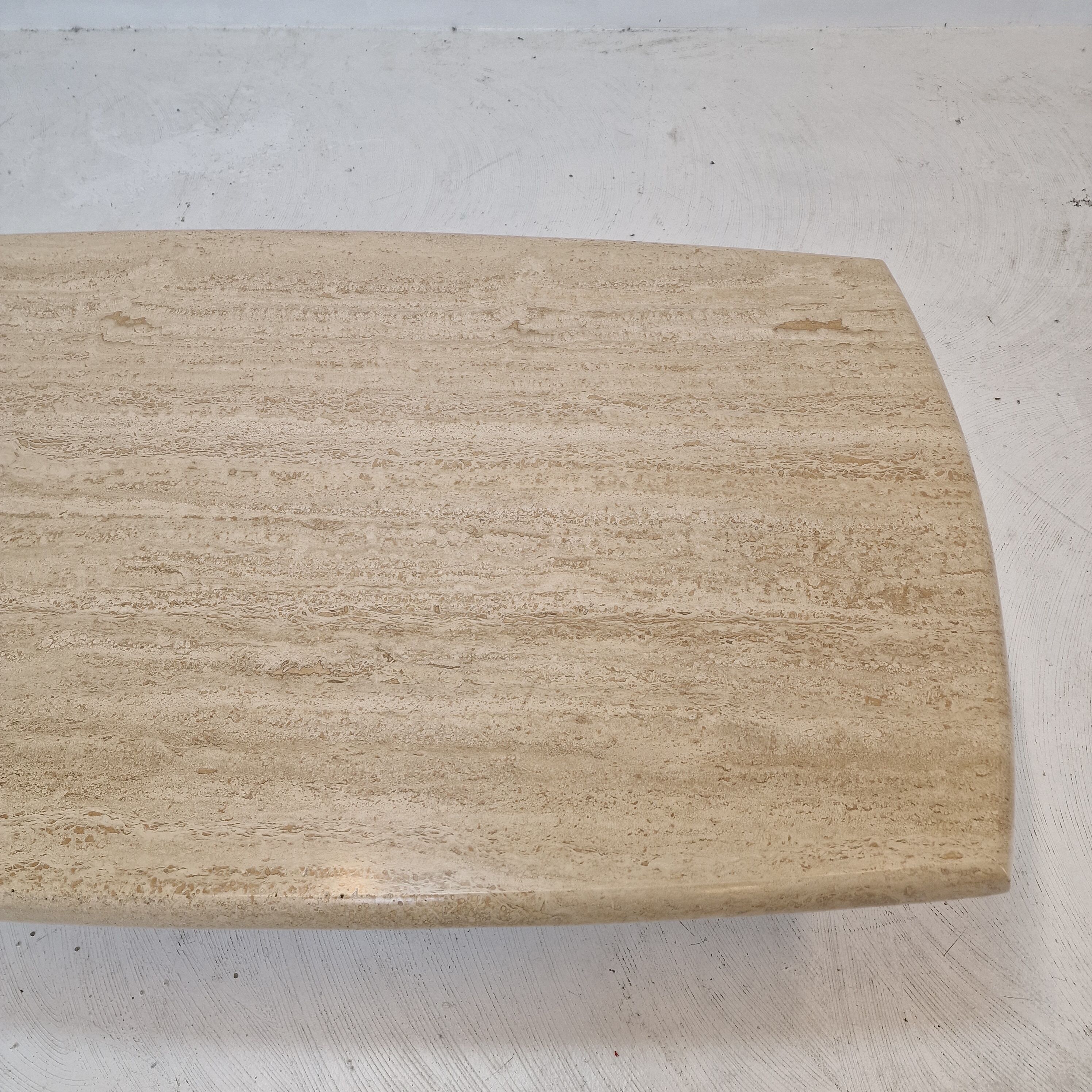 Italian coffee table in travertine, 1980s