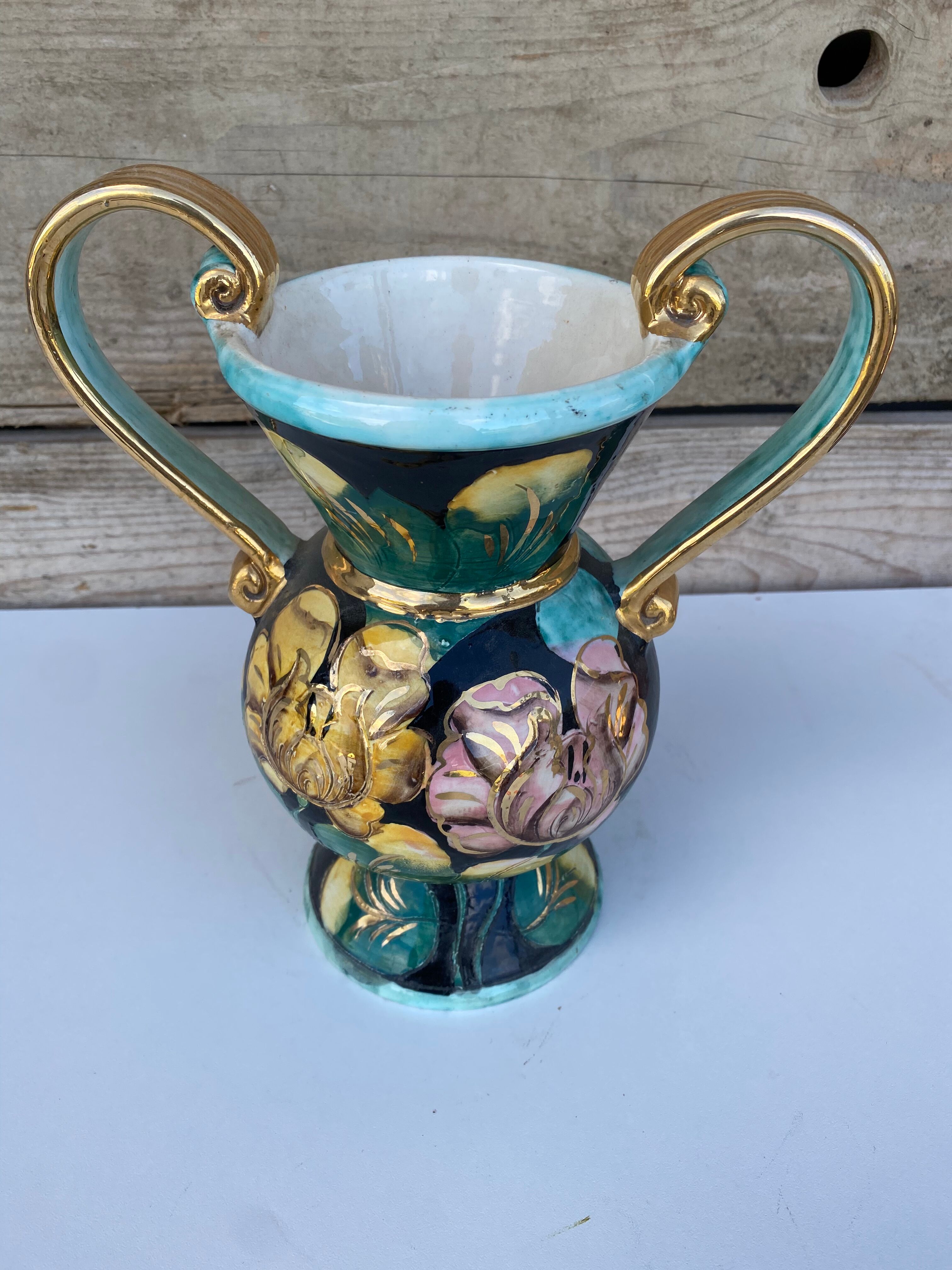 Vintage ceramic vase 1960 Vallauris