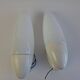Pair of 1960s Czechoslovak Milk Glass and Bakelite Space Age Wall Sconces