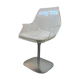 Old swivel desk chair plexiglass and steel design from the 70s