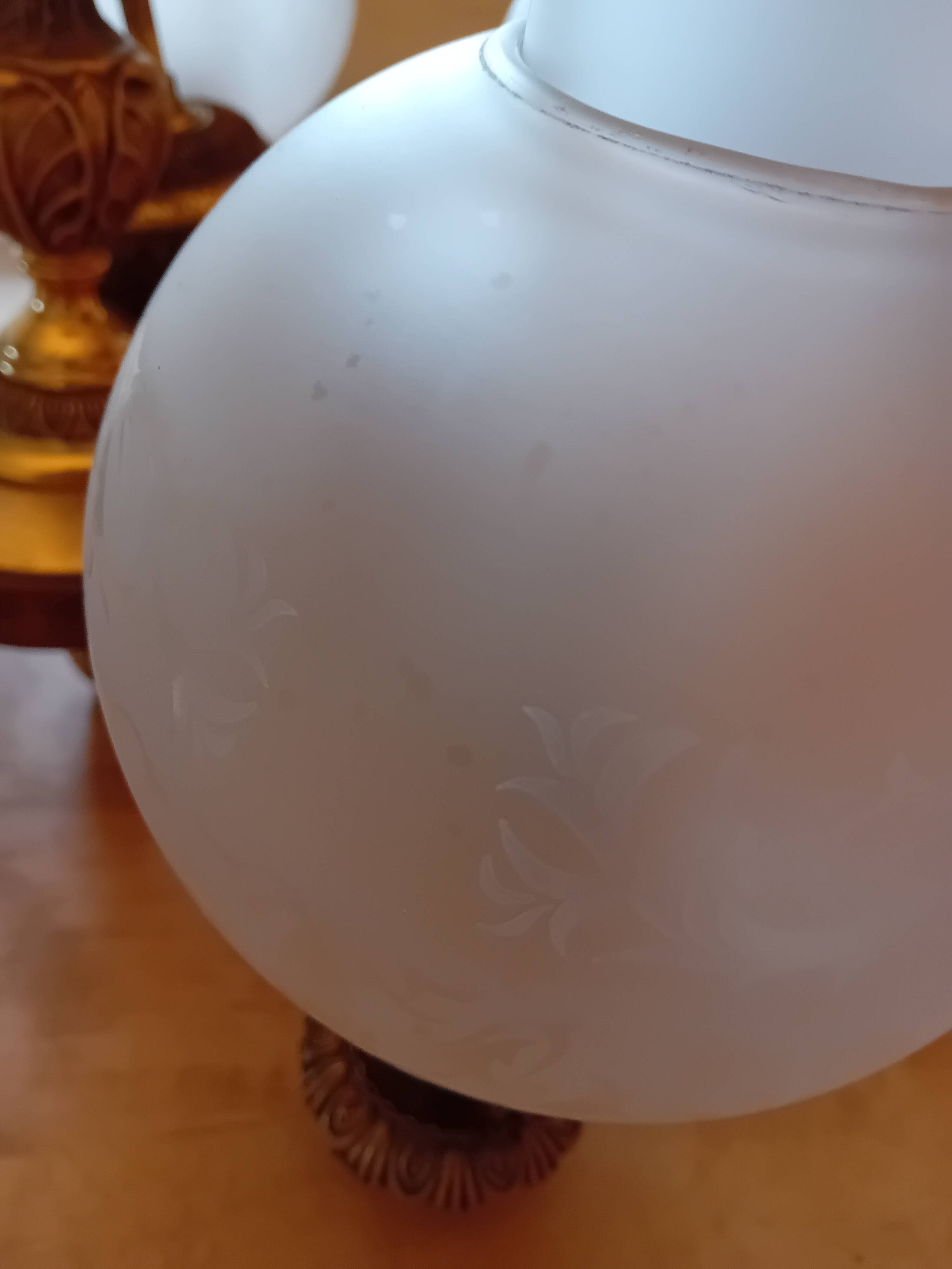 Bronze and brass chandelier