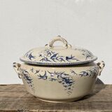 Iron earth tureen, Hirondelle model from the Lafitte factory in Bordeaux - old earthenware